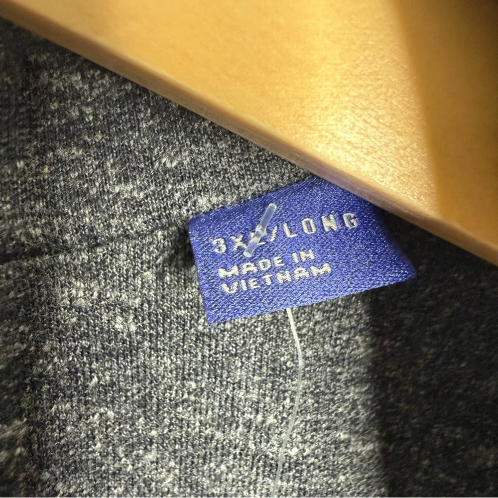 NWT Stitch Fix ArteFact Heathered Knit Blazer Stretchy‎ Gray 3XL Long Preppy